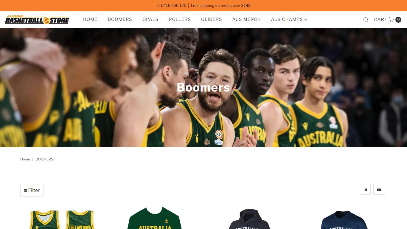 Australian Boomers | Aussie Basketball Store